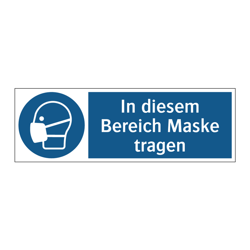 In diesem Bereich Maske tragen