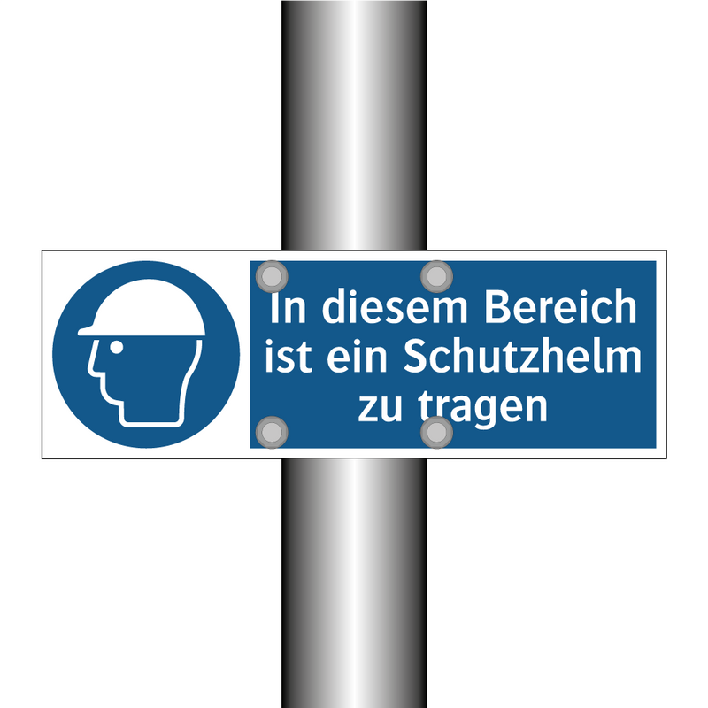 In diesem Bereich ist ein Schutzhelm zu tragen