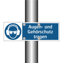 Augen- und Gehörschutz tragen