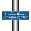 In diesem Bereich Rettungsweste tragen
