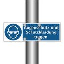 Augenschutz und Schutzkleidung tragen