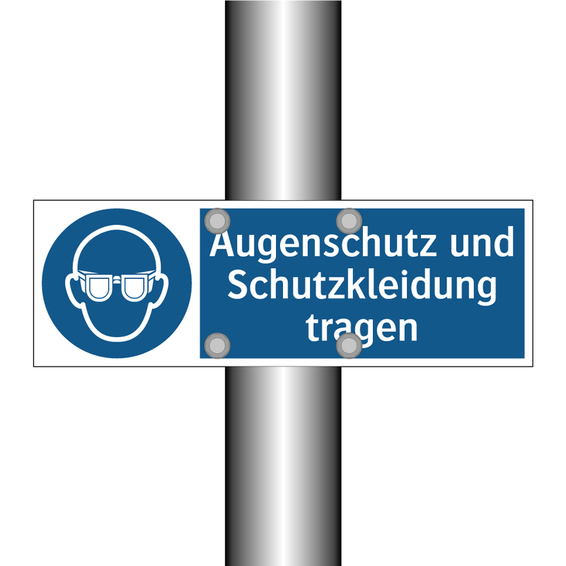 Augenschutz und Schutzkleidung tragen