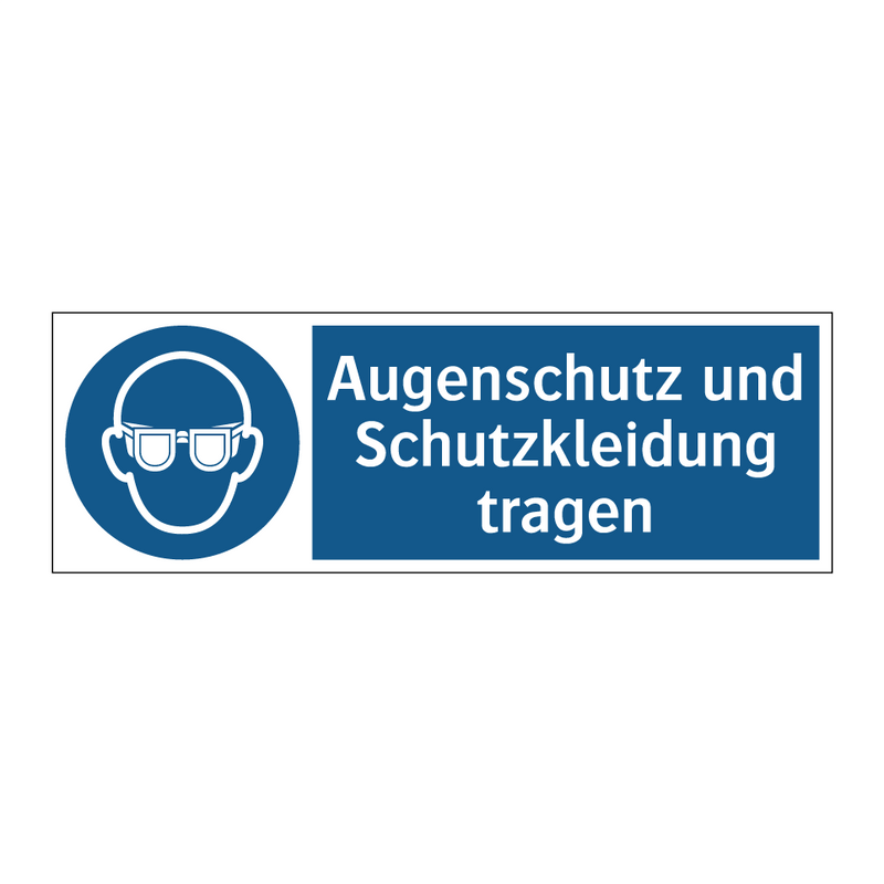 Augenschutz und Schutzkleidung tragen