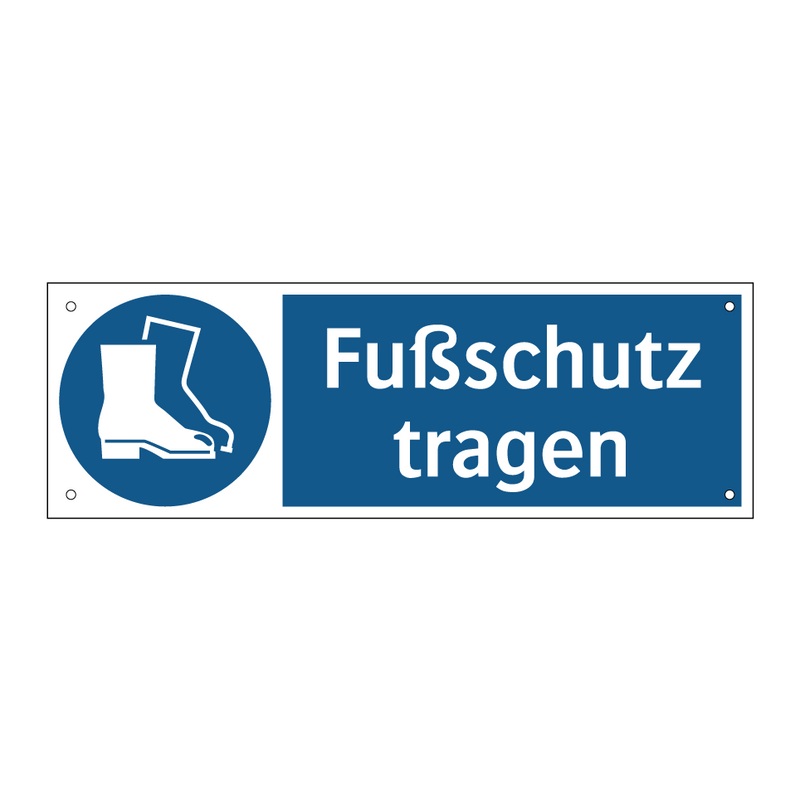 Fußschutz tragen