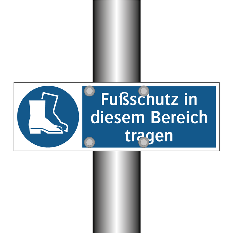 Fußschutz in diesem Bereich tragen