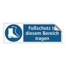 Fußschutz in diesem Bereich tragen