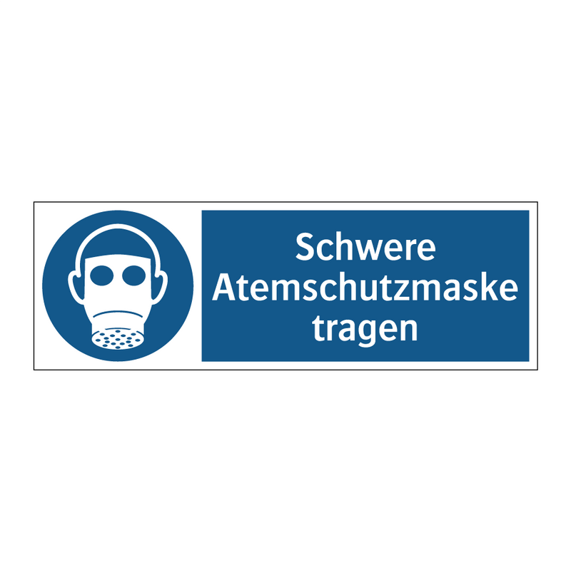 Schwere Atemschutzmaske tragen