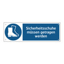 Sicherheitsschuhe müssen getragen werden