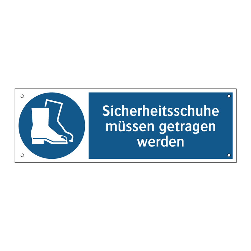 Sicherheitsschuhe müssen getragen werden