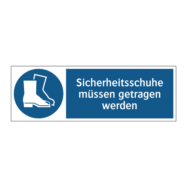 Sicherheitsschuhe müssen getragen werden