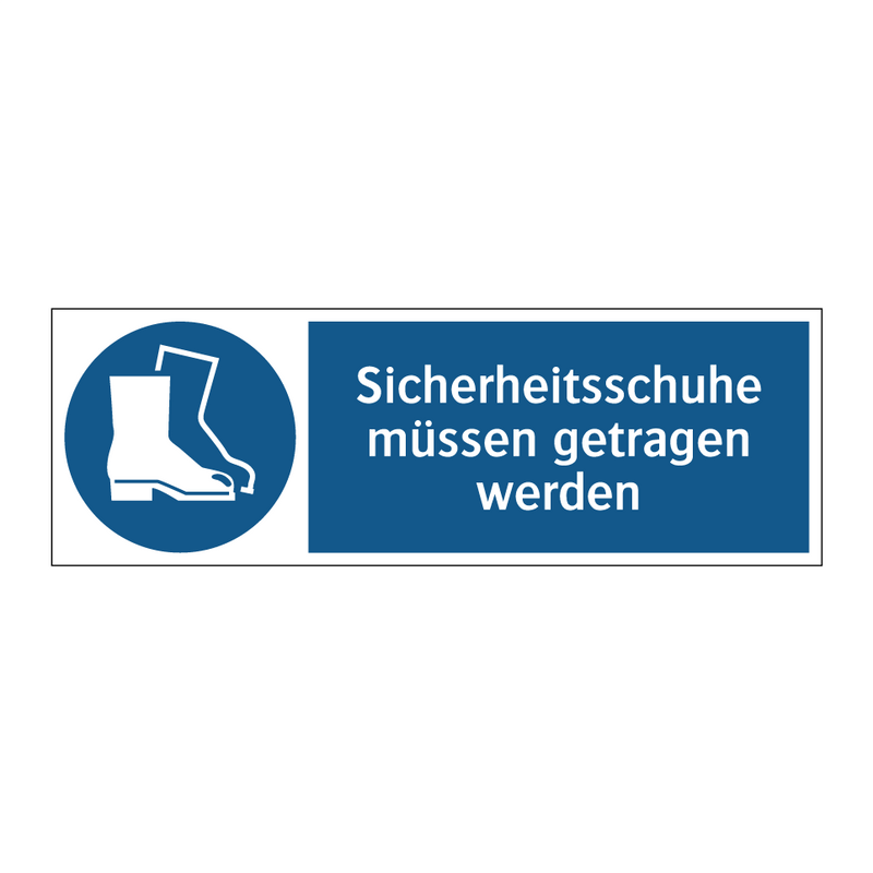 Sicherheitsschuhe müssen getragen werden