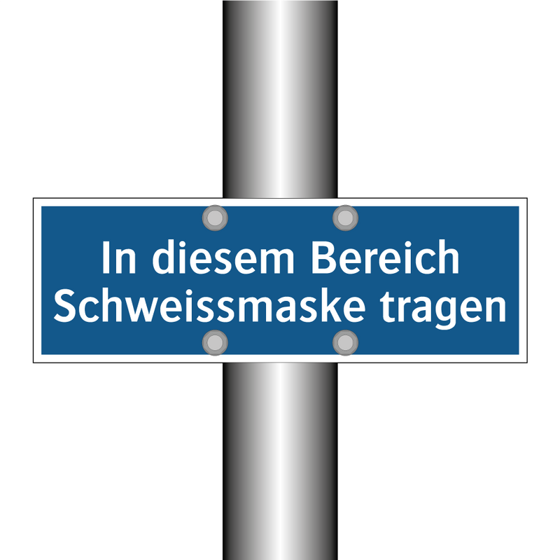 In diesem Bereich Schweissmaske tragen