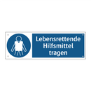 Lebensrettende Hilfsmittel tragen