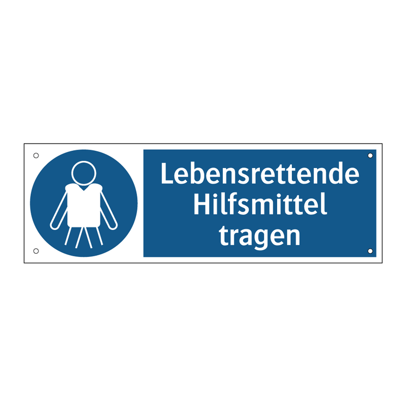 Lebensrettende Hilfsmittel tragen