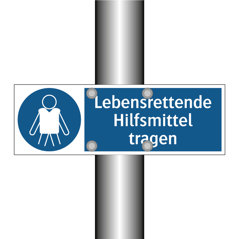 Lebensrettende Hilfsmittel tragen