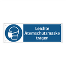 Leichte Atemschutzmaske tragen
