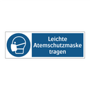 Leichte Atemschutzmaske tragen