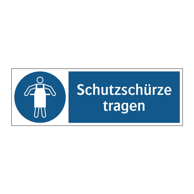 Schutzschürze tragen