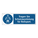 Tragen Sie Schutzausrüstung für Rollsport.