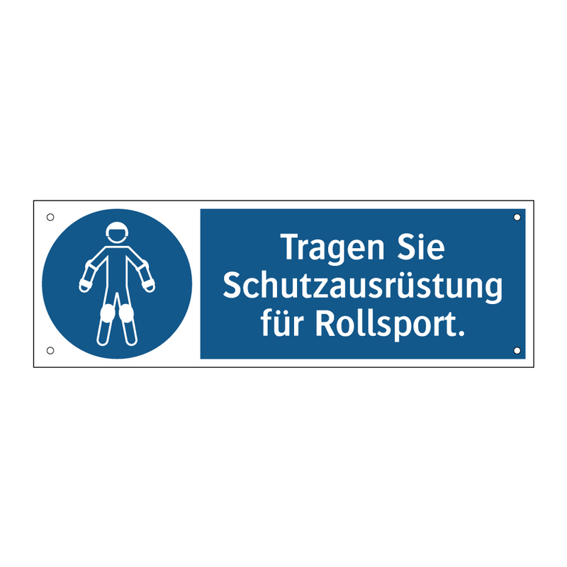 Tragen Sie Schutzausrüstung für Rollsport.