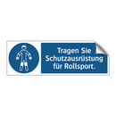 Tragen Sie Schutzausrüstung für Rollsport.