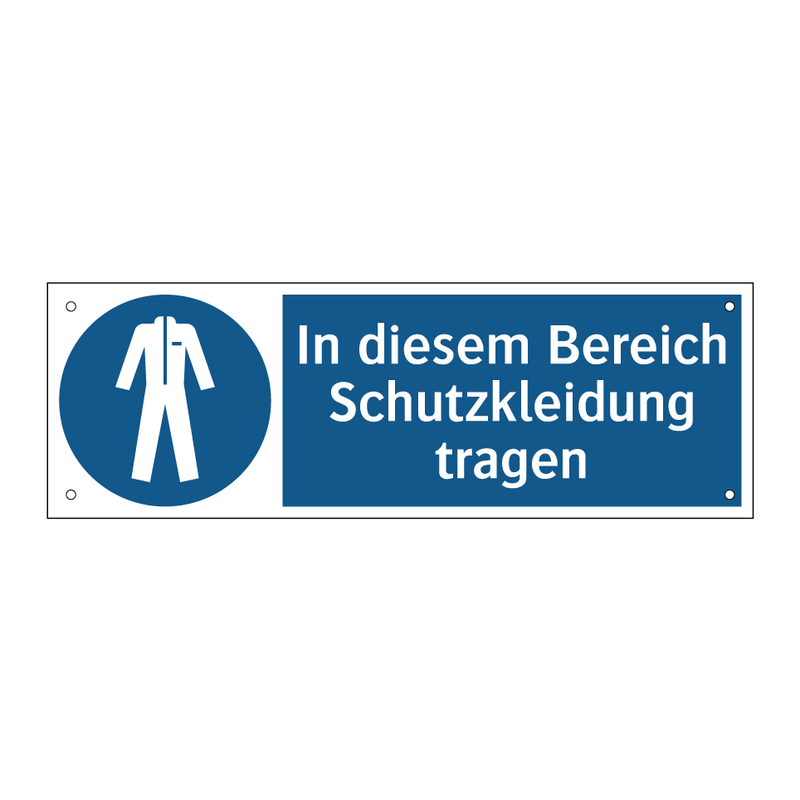 In diesem Bereich Schutzkleidung tragen