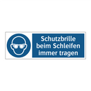 Schutzbrille beim Schleifen immer tragen