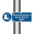 Sicherheitsschuhe in diesem Bereich tragen