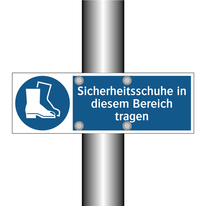 Sicherheitsschuhe in diesem Bereich tragen