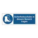Sicherheitsschuhe in diesem Bereich tragen