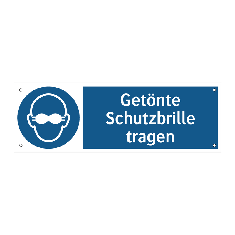 Getönte Schutzbrille tragen