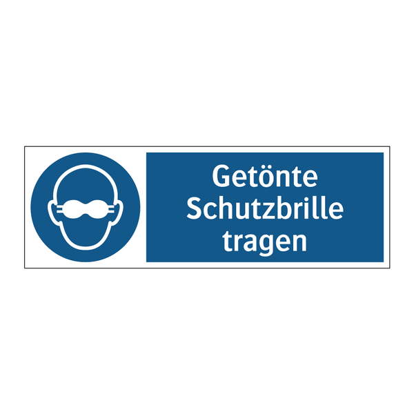 Getönte Schutzbrille tragen