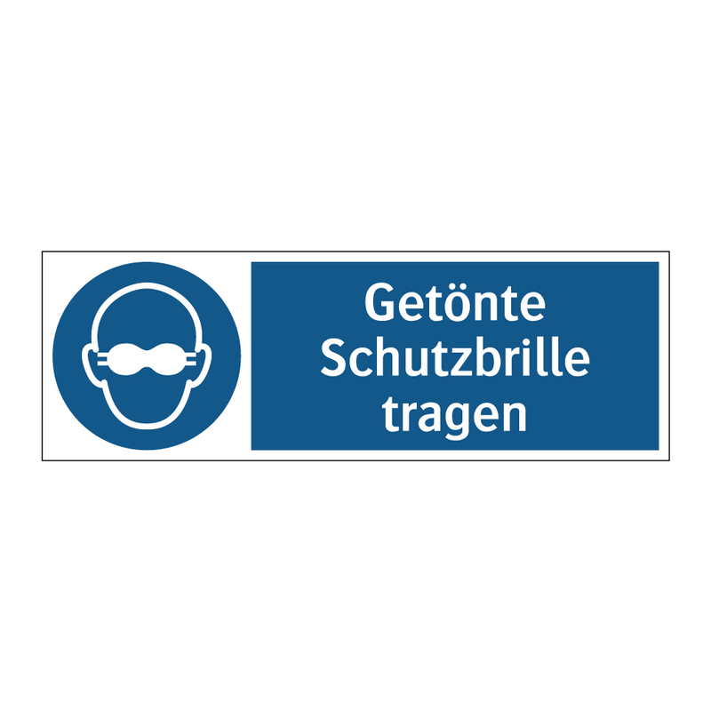 Getönte Schutzbrille tragen