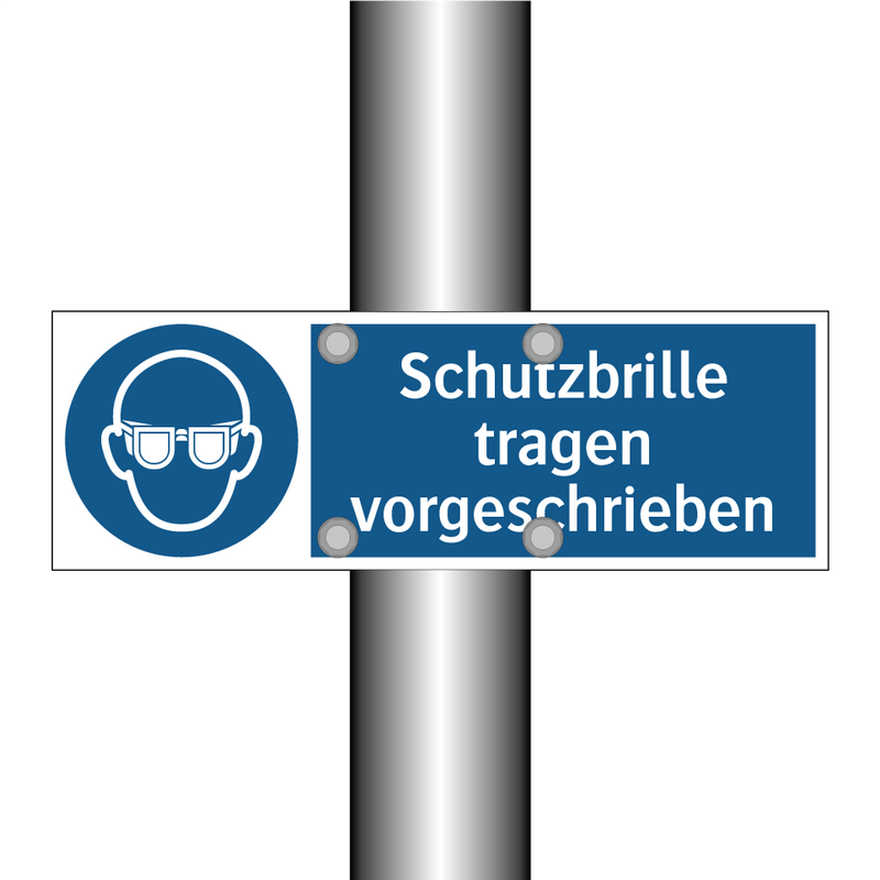Schutzbrille tragen vorgeschrieben
