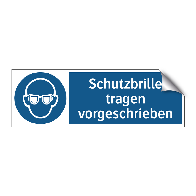 Schutzbrille tragen vorgeschrieben