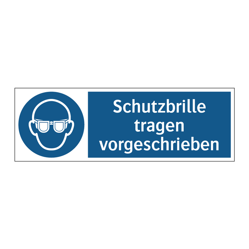 Schutzbrille tragen vorgeschrieben