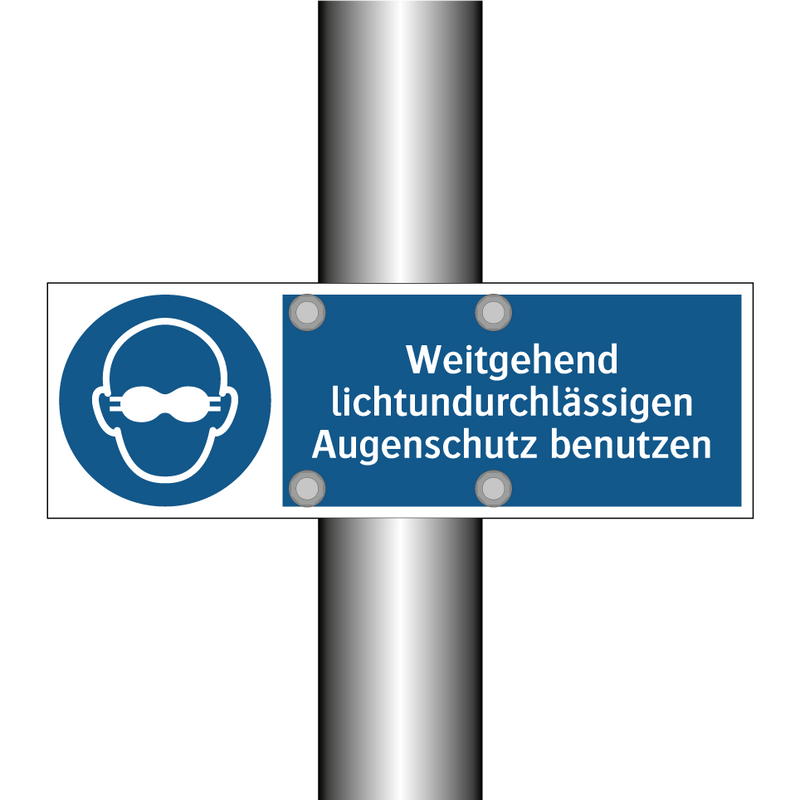 Weitgehend lichtundurchlässigen Augenschutz benutzen