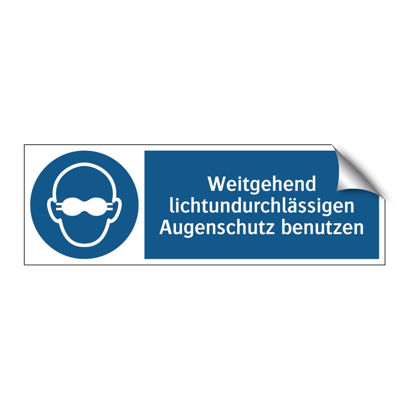 Weitgehend lichtundurchlässigen Augenschutz benutzen