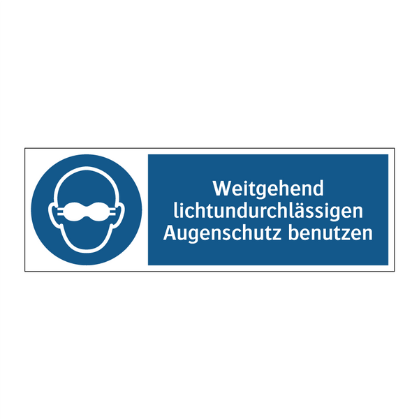 Weitgehend lichtundurchlässigen Augenschutz benutzen