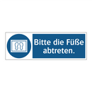 Bitte die Füße abtreten.