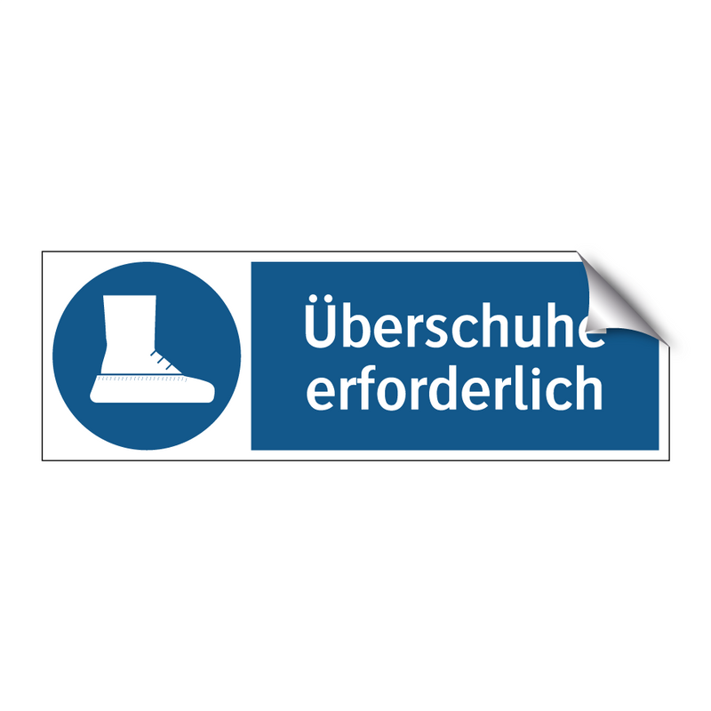 Überschuhe erforderlich
