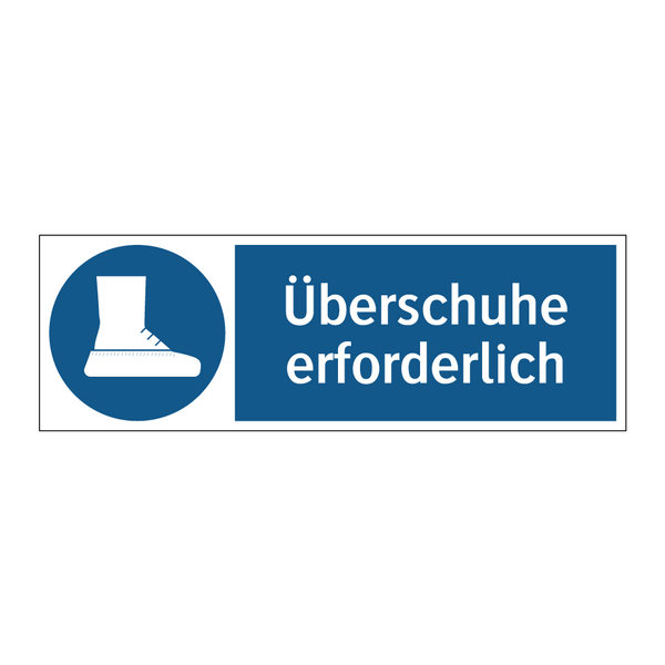 Überschuhe erforderlich