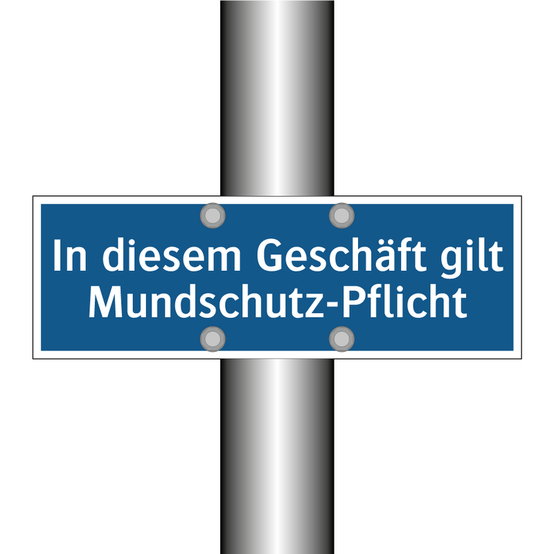 In diesem Geschäft gilt Mundschutz-Pflicht