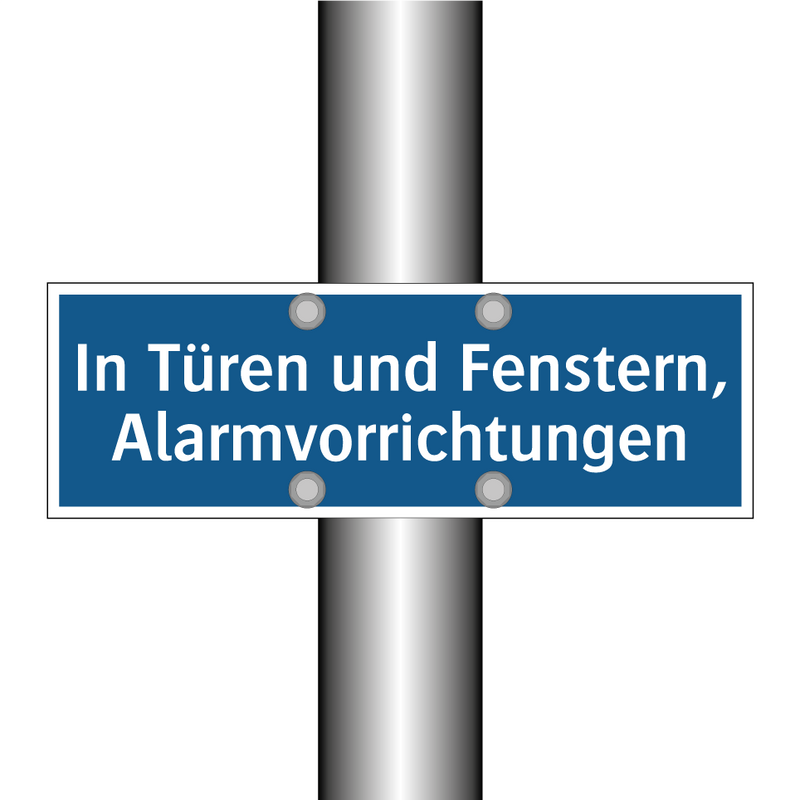 In Türen und Fenstern, Alarmvorrichtungen