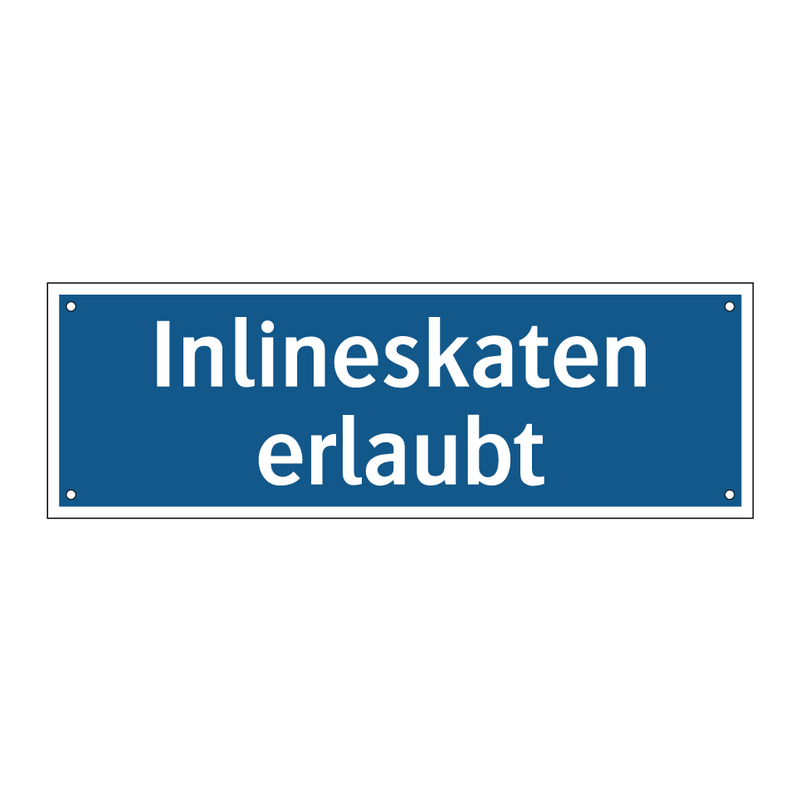 Inlineskaten erlaubt