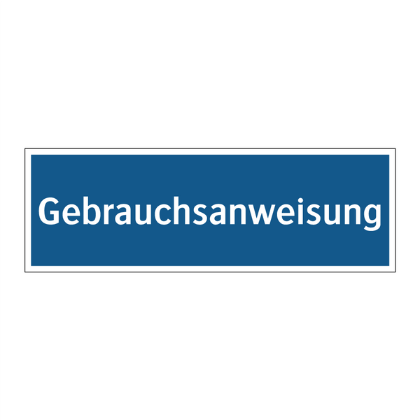 Gebrauchsanweisung