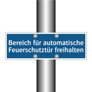 Bereich für automatische Feuerschutztür freihalten