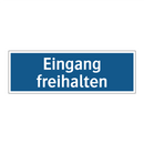 Eingang freihalten