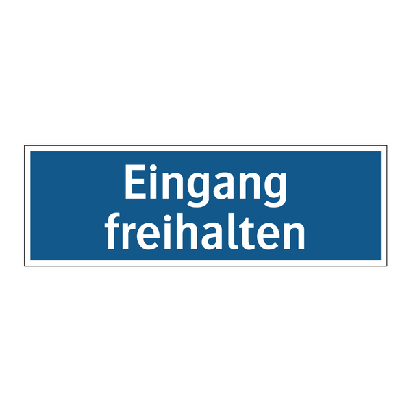 Eingang freihalten