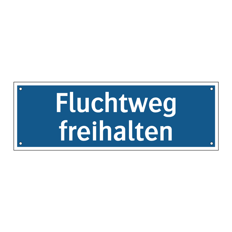 Fluchtweg freihalten